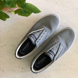 Sperry Mens Gray Slip On Sneaker